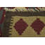 Tapis de zone en laine bourgogne/bleu 5 pi x 8 pi noué la à la main one-of-kind Lorain
