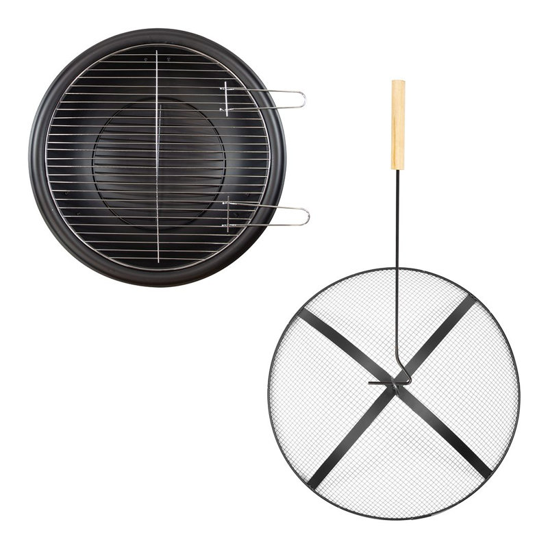 Anneta Oval Stainless Steel Charcoal Fire Pit