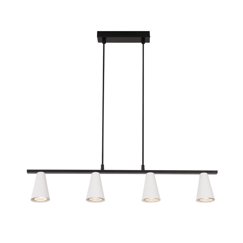 Darryel 4 - Light Kitchen Island Pendant, Brushed white