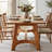63-Inch Solid Wood Dining Table, Farmhouse Rectangular Kitchen Dinner Table For 4-6 People