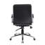 Fauteuil de direction pivotant avec finition en métal chromé et vinyle noir Dave-117561373