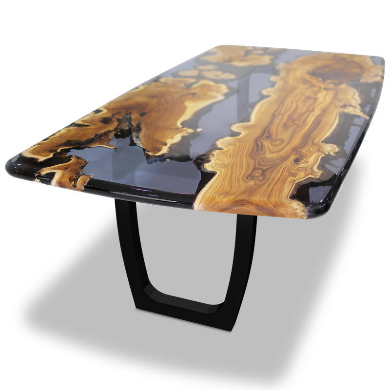 Metal Base Dining Table, H75 x L183 x W107cm, Black