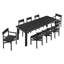 Ensemble de table et chaises de salle à manger extensible en bois de chêne 9 pièces Alvia