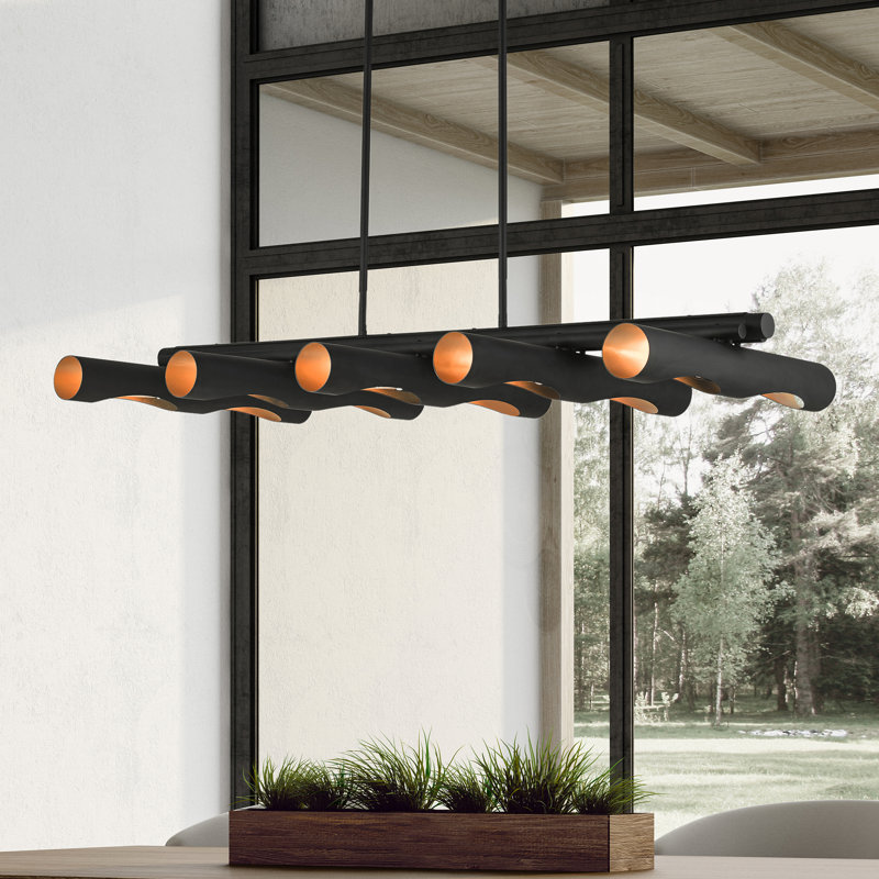 Barbaa 10 - Light Kitchen Island Pendant, Black