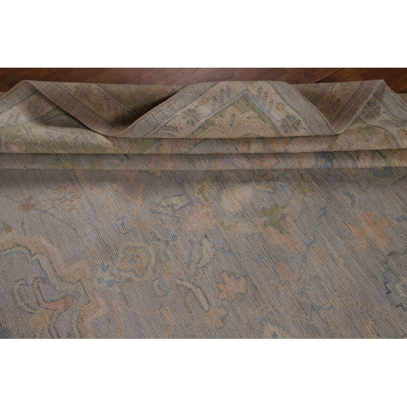 Vegetable Dye Oushak Turkish Area Rug 12