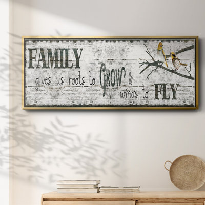 Family Gives Us- Framed Canvas