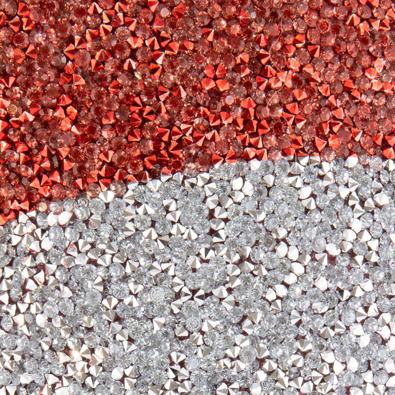 Candy Cane Shaped Rhinestone Pillow