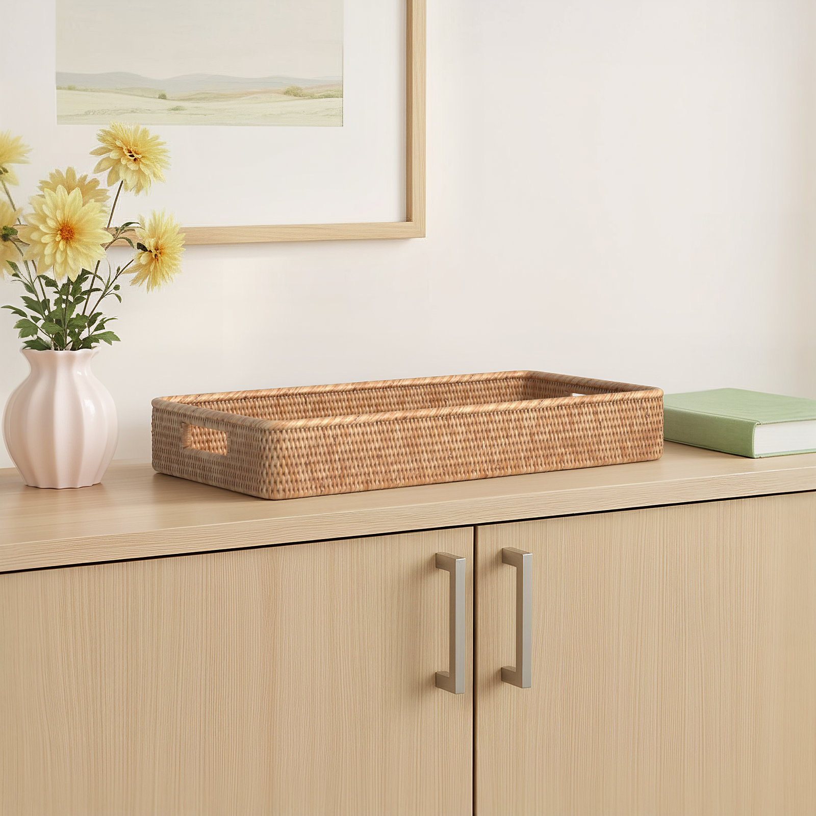 Ilonka Decorative Tray, Honey Brown