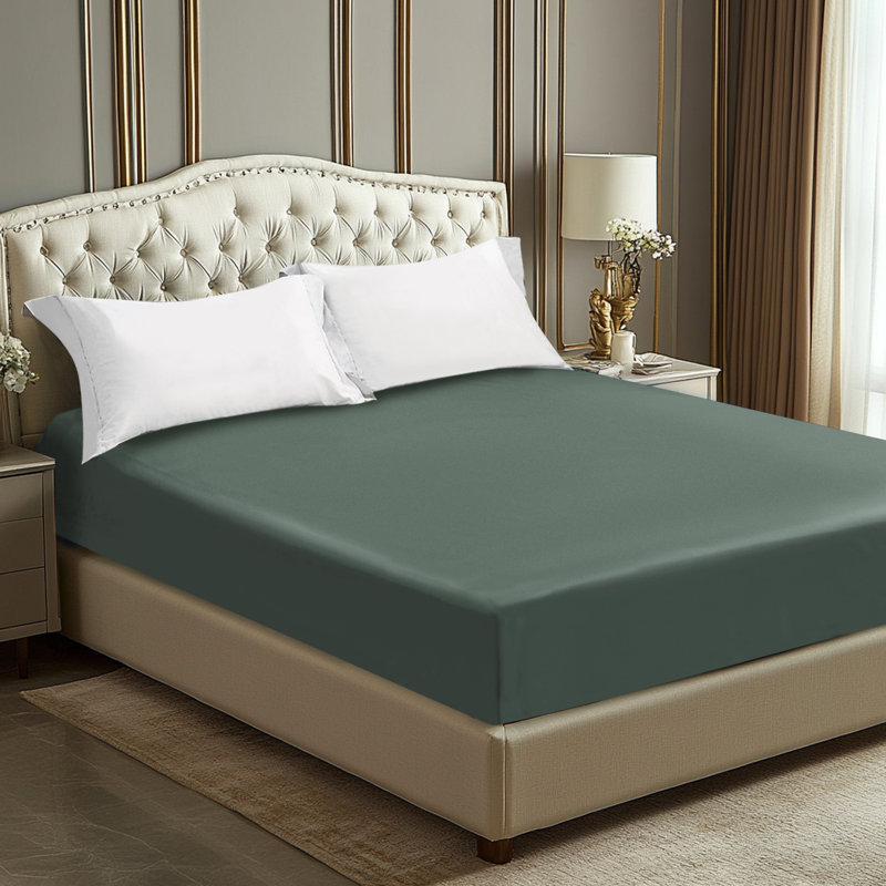 Solayne Deep Pocket Fitted Sheet Only 100% Long Staple Cotton Breathable Bottom Sheet Fits Up To 14" Deep Mattress