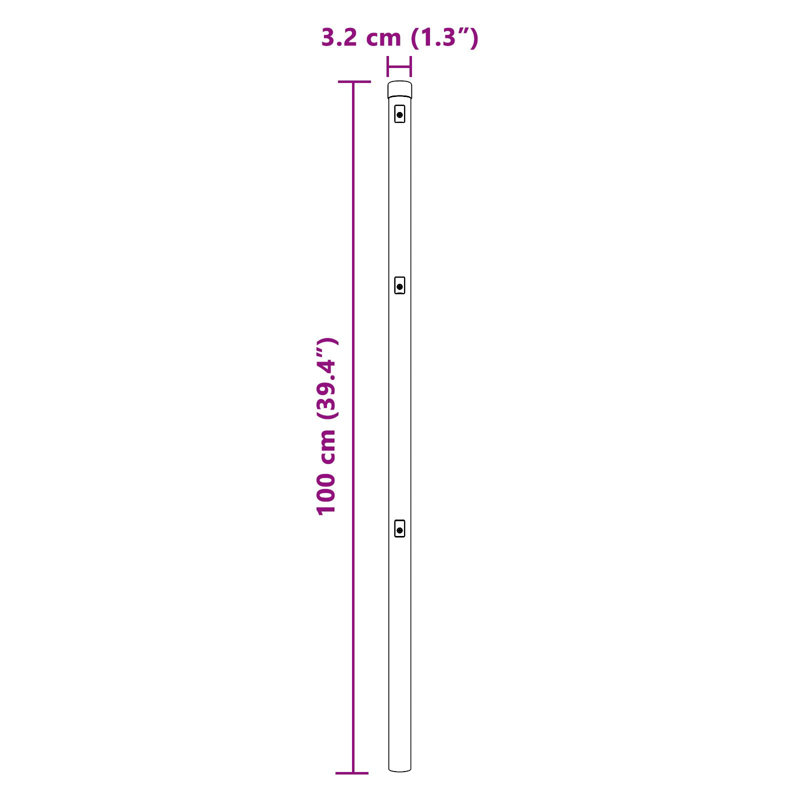 100 cm H x 3.2 cm W Fencing Kits Fencing