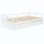 Lit de jour extensible avec couchette, lit de jour en bois avec couchette-653035237