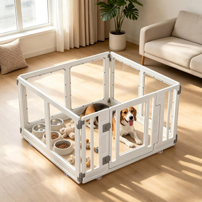 Acrylic Dog Playpen Medium 35*35*23"