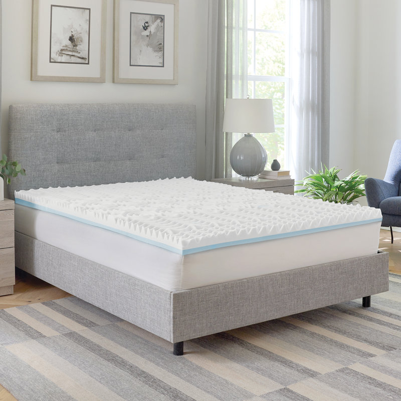 3" Reversible Dual Sided Memory Foam Mattress Topper, Extra Long Twin