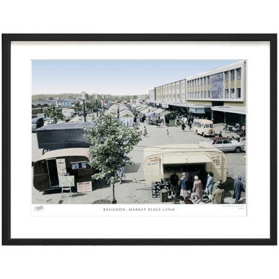 Basildon, Market Place C1960 by Francis Frith - Single Picture Frame Print