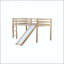 Lit simple mezzanine bas avec glissade, échelle, barrières de sécurité-1752846585