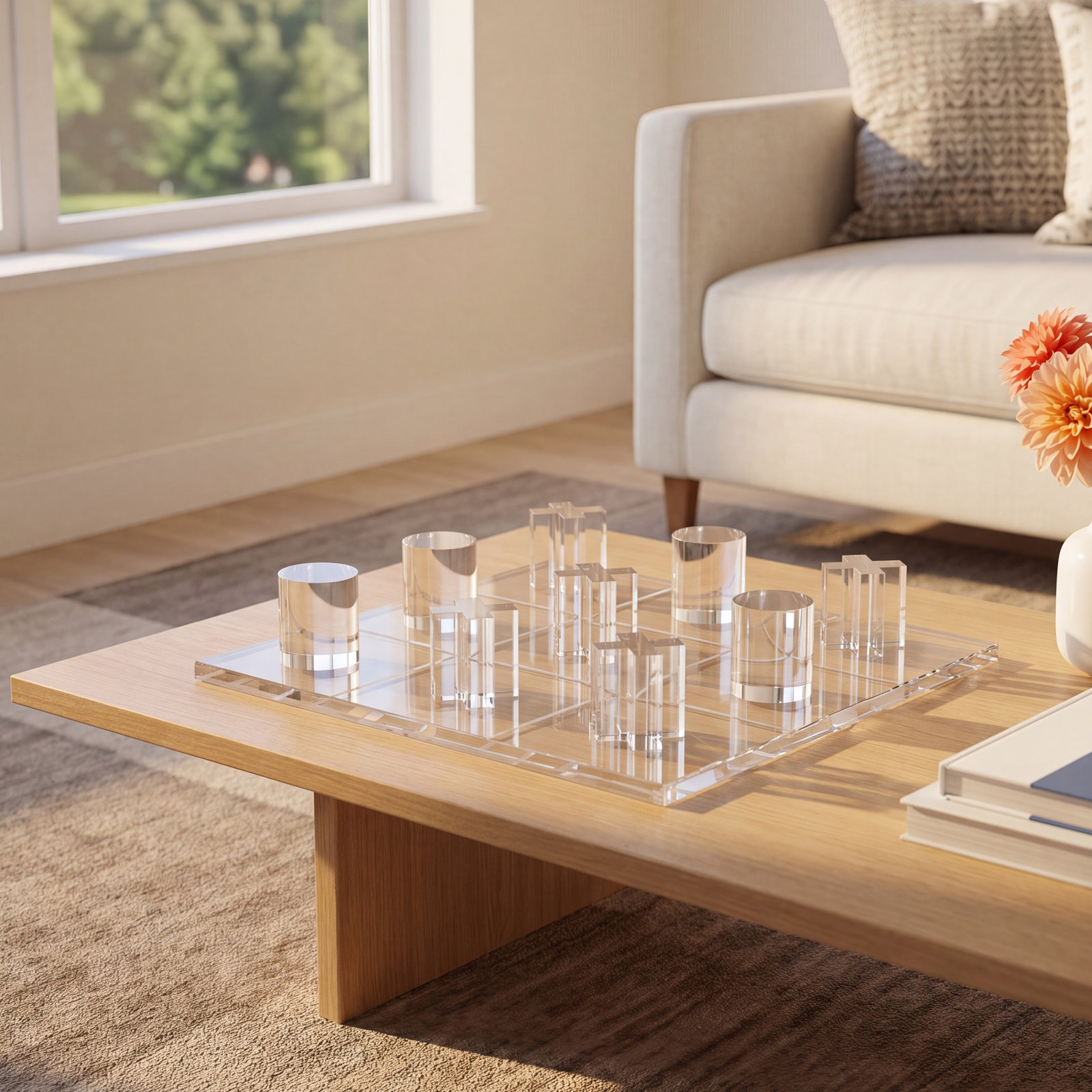 3D Luxe Acrylic Tic-Tac-Toe Set