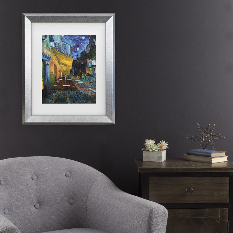 «Vincent Terrace» encadré par Vincent Van Gogh, Argent, H 17,5 po x l 14,5 po x P 0,75 po
