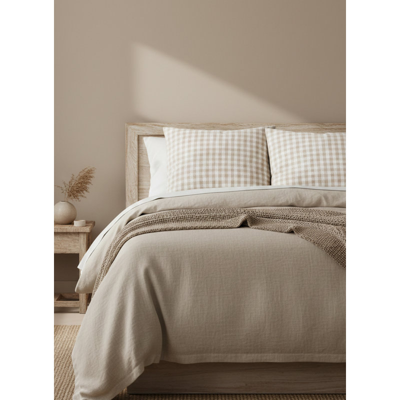 Printed Pillows Linen Pillow Cover & Insert, Beige, Rectangle 20" H x 26" W, Pillow Cover Only - No Insert