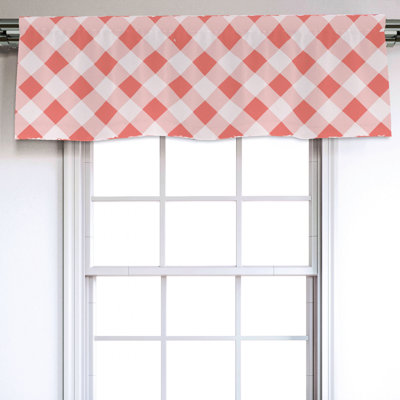 Sateen Plaid Ruffled Window Valance