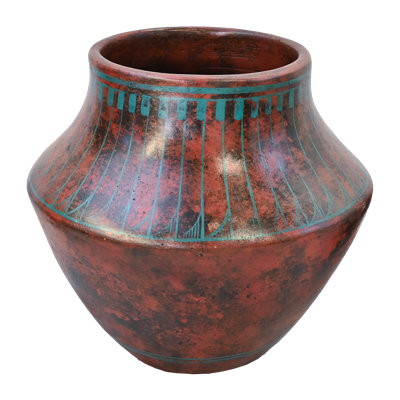 Petit pot à motif turquoise de style sud-ouest - petit