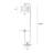 Sutton Floor Lamp with Glass Table - Brushed Nickel - Whit Shade