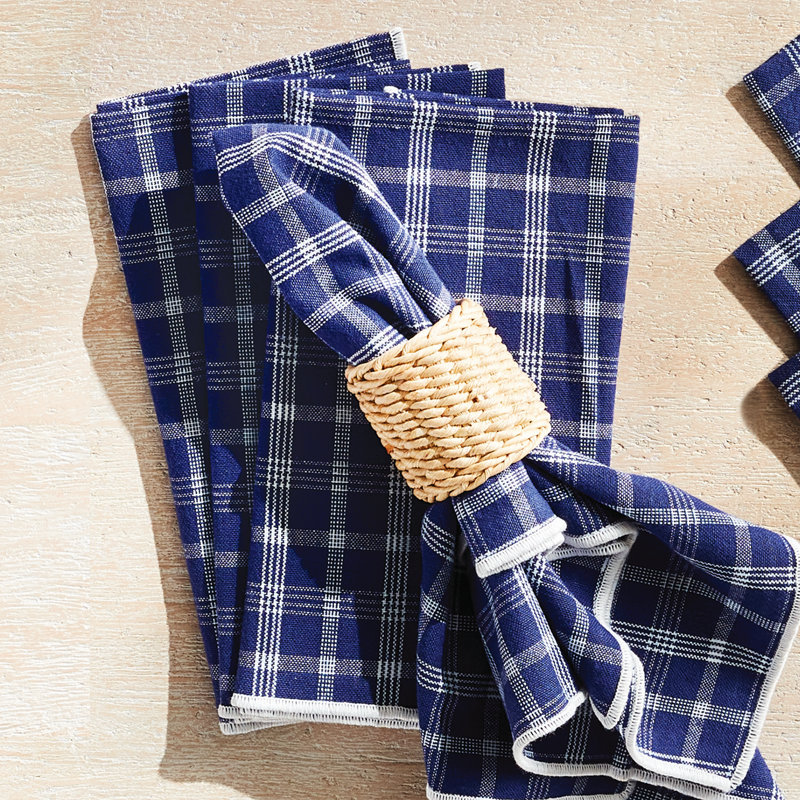 Caleb Cotton Plaid Square Napkin