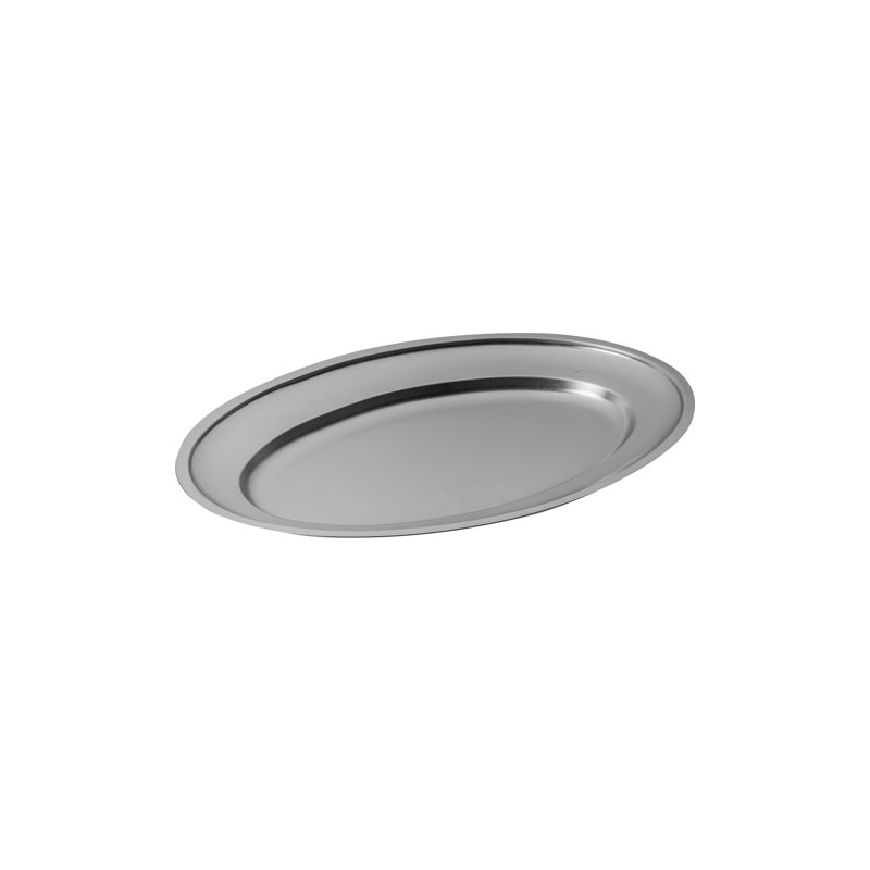 Assiette de service ovale Original Vintage - 12 pièces - Acier inoxydable, H 0,98 po x L 11,81 po x l 8,27 po