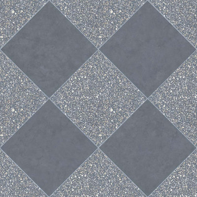 Lithos 12X12 Checkerboard Azul And Cobalto