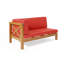 Banc de coin gauche à dossier en X avec coussin-761257419