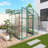 6x6 Ft Newly Marketed Walk-in Greenhouse - Heightened Windproof Aluminum With Raised Base & Anchors For Year-round Outdoor Use-122422434-122422438