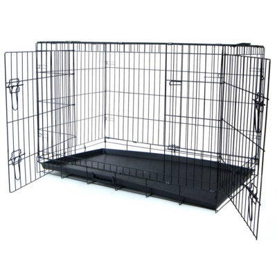 Caisse pour animaux à double porte pour animaux lourds
