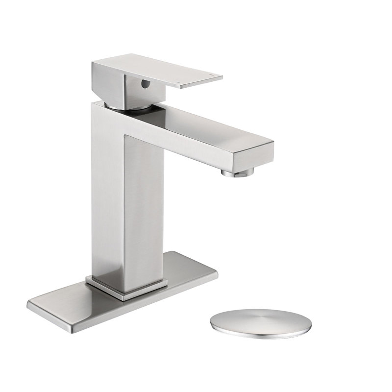 Bathroom Single Handle Stainless Steel Faucet, Brushed Nickel