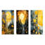 Panneaux solaires abstraits, collage de lumière du soleil I - ensemble de 3 impressions murales abstraites en métal-1947839549