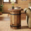 Table de bout industrielle ronde, ensemble de 2