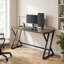 Bureau d'ordinateur de 55 pouces, bureau d'écriture industriel avec pieds en métal en forme de Z, table d'étude pour bureau à domicile, chambre à coucher, petits espaces-26593291