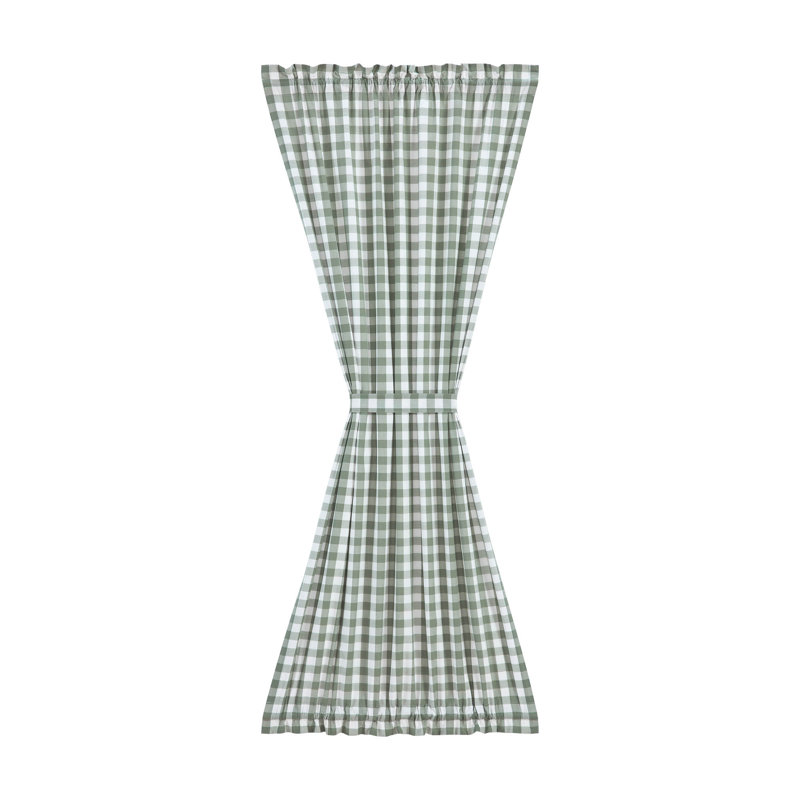  Annie Buffalo Check 100% Cotton Curtain, Green