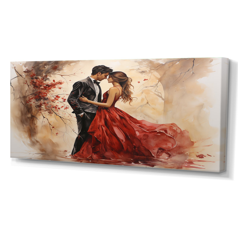 Mariage, mariage éternel, art mural romantique, Toile tendue, H 28 po x l 60 po x P 1,5 po