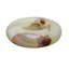4" Polished Moss Green Marble Ashtray, Handcrafted Natural Stone Decorative Catchall, Elegant Home Décor Accent-119729187-119729186