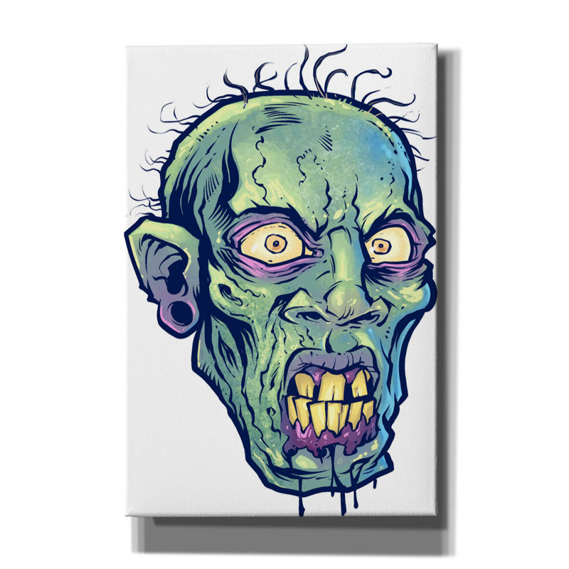 «Abdur Zombie Pattern Head 07», reproduction sur toile, H 18 po x l 12 po x P 0,75 po