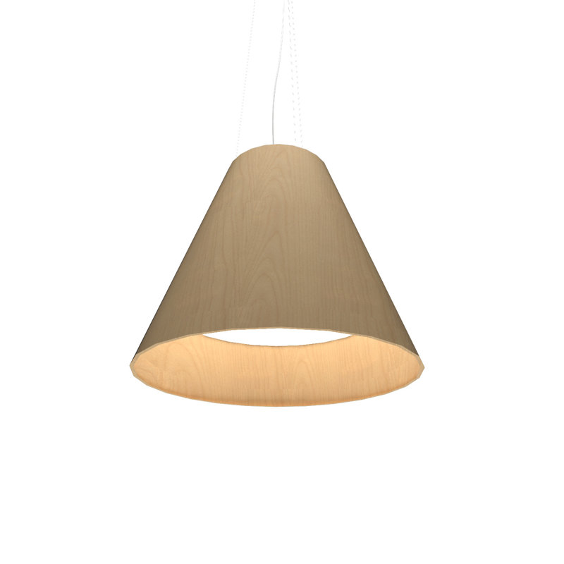1 - Light LED Single Pendant, Maple