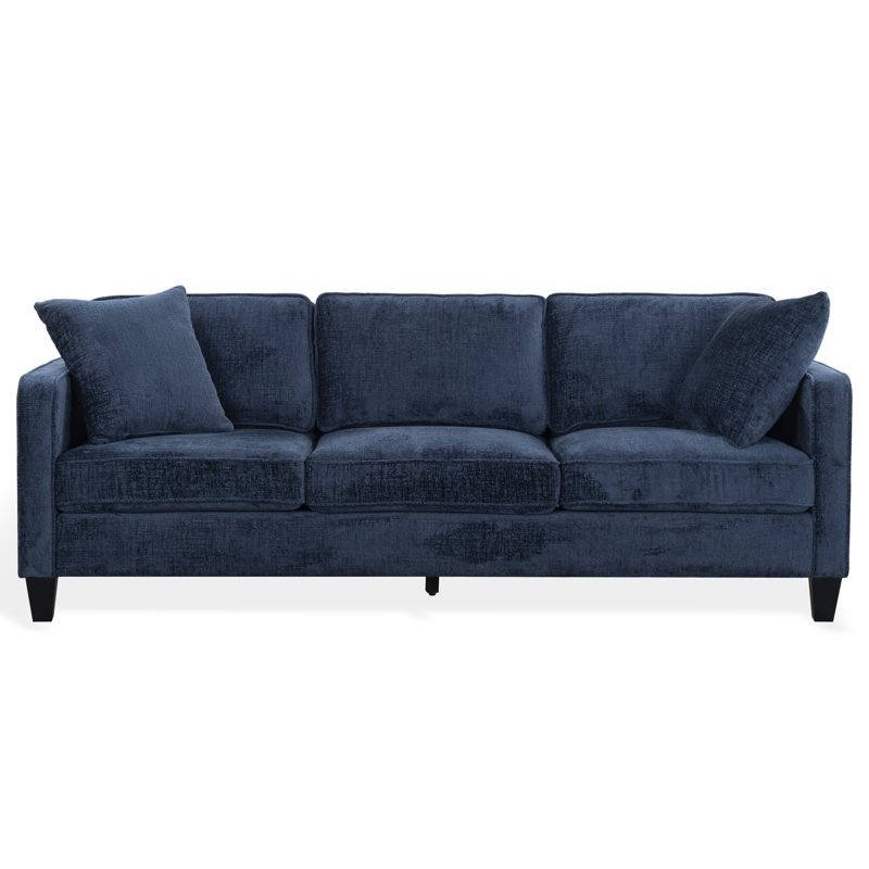 Taylyn Chenille 3 Seat Sofa, Navy