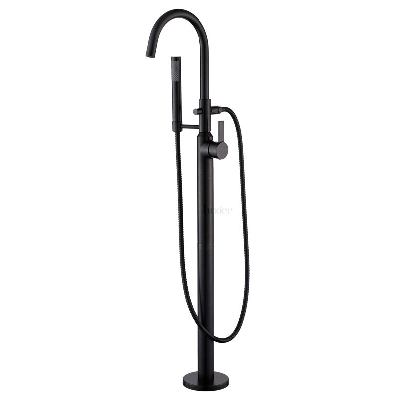 Single Handle Floor Mounted Freestanding Tub Filler, Oil Rubbed Bronze