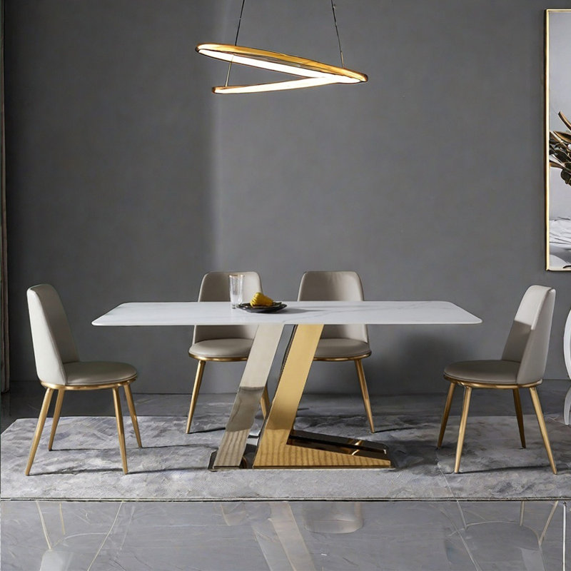 Ensembles de table de salle à manger minimalistes de style italien,  H 29,5 po x L 63 po x l 35,4 po