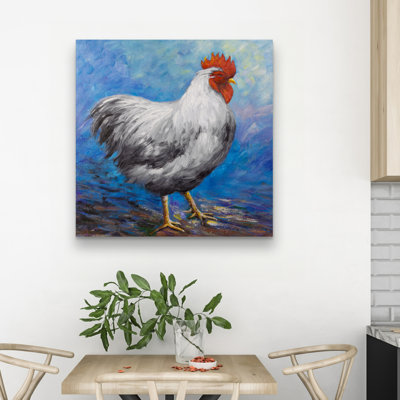 rooster - 32"x32" art on canvas