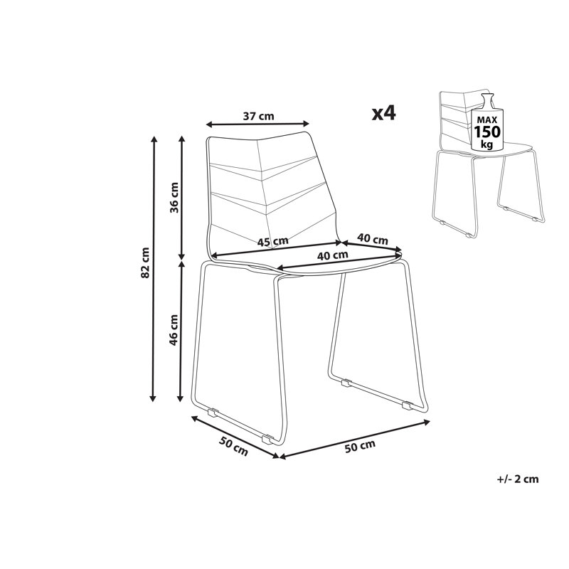 Bordiuk 81cm H Stacking Side Chair, White