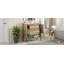 Meuble-lavabo moderne en bois de 30 po avec tiroir coulissant, lavabo en céramique et tablette ouverte pour un rangement efficace
