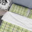 Tartan à carreaux verts - ensemble de housse de couette abstrait - microfibre de polyester-997384212