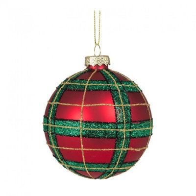 Tartan Ball Ornament