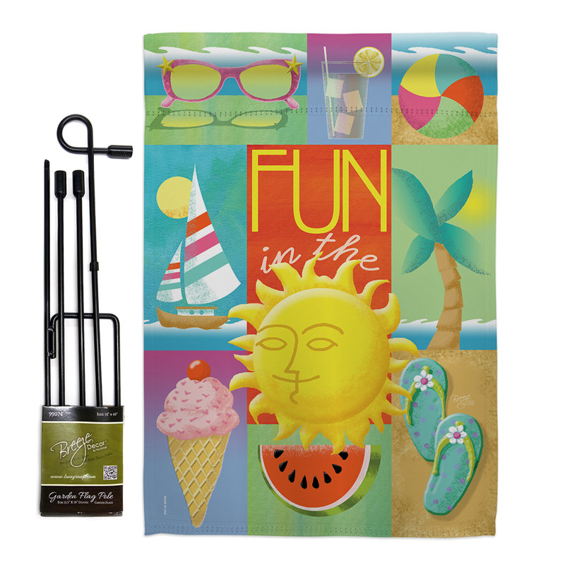 Double Sided 18.5'' H x 13'' W Polyester Flag Set