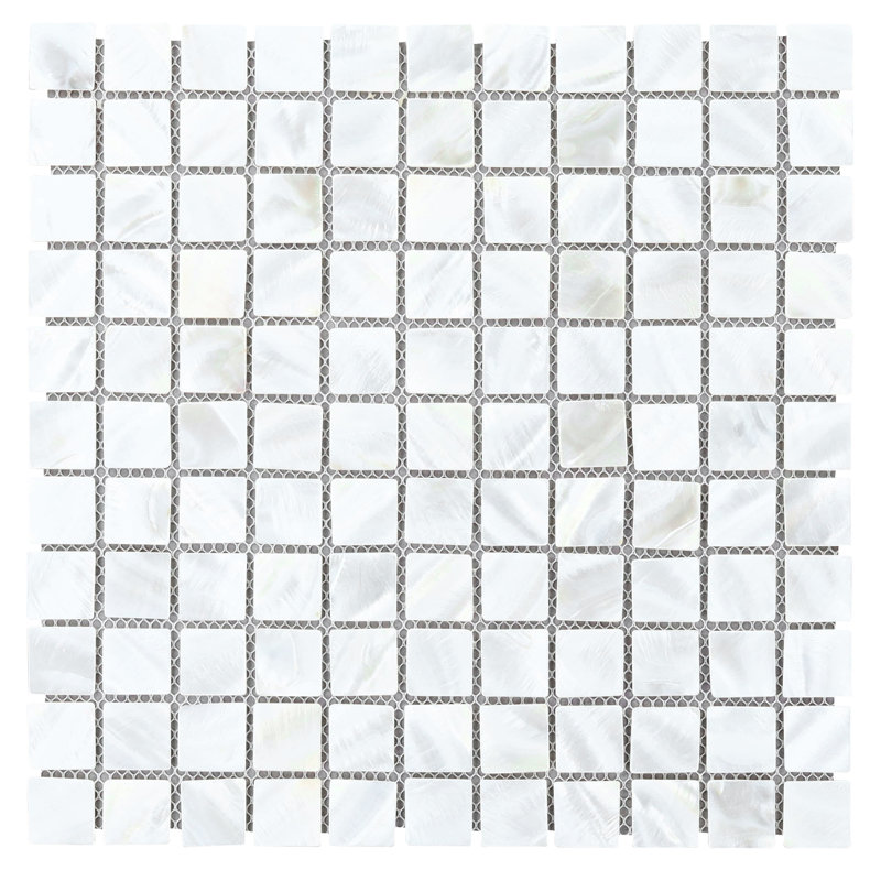 Pacif White 11.75'' W x 11.75'' L Mother of Pearl Mosaic Wall Tile (0.96 Sq. Ft. / Sheet)